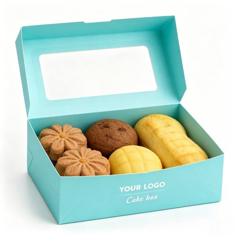 Cookie Bakery Boxes With Window Desserts Boxes for Chocolate Strawberries Eco Friendly Custom Printing Biscuit Cookie Paper Box - Image 3