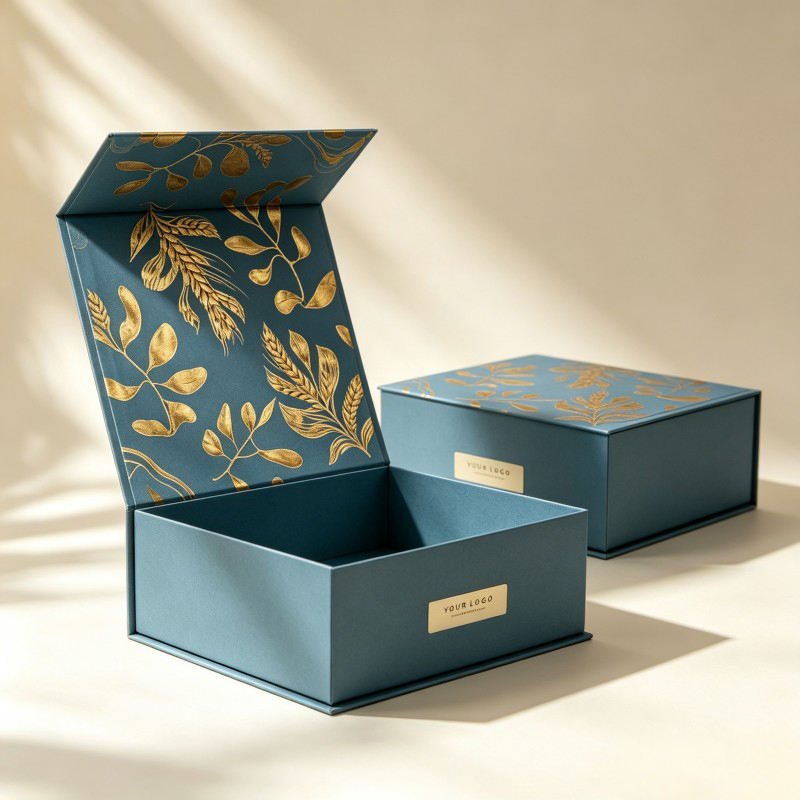 Wholesale Custom Logo Embossed Gift Box Luxury Eco-Friendly Magnetic Closure Rigid Cardboard Gift Box Soy Ink Clothing Box - Image 4