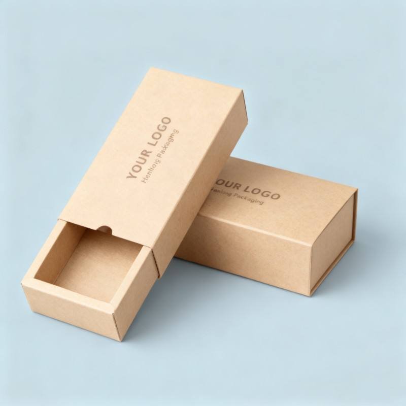 Wholesale Folding Kraft Paper Boxes Premium Gift Packaging Box with Your Own Logo Soy Ink Electronic Products Drawer Paper Box - Image 3