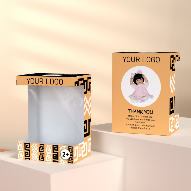 Hot Sale Custom Kids Toy Doll Packaging Box Wholesale Recycled Cardboard Doll Box with PVC Window - Image 3