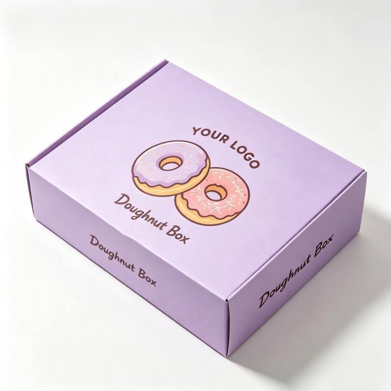Recyclable Protective Custom Logo Bakery Shipping Box for Cookies Brownies and Sweet Snack Ecommerce Packaging Donuts Packaging