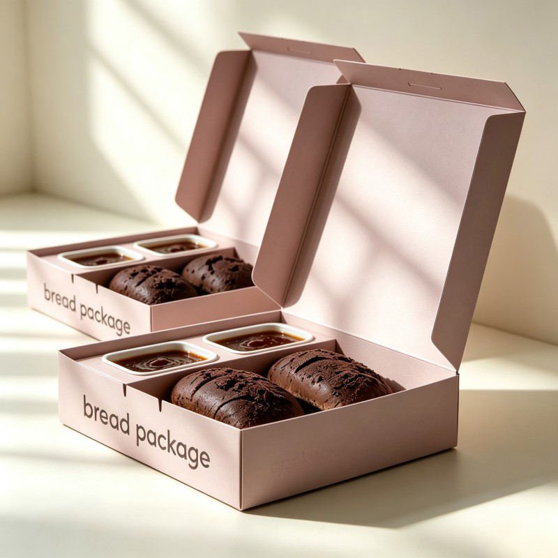 Wholesale Takeout Bakery Sauce Box with Divider Cookies Cakes Bread Package Fast Food Snack Mailing Box - Image 3