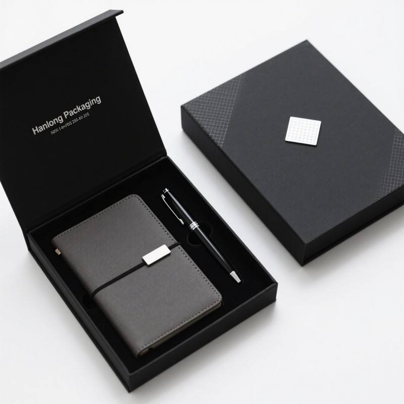 Luxury Notebook Gift Set Packaging Box Soy Ink Notebook Pen Box Package High Quality Notebook Magnetic Closure Box - Image 5