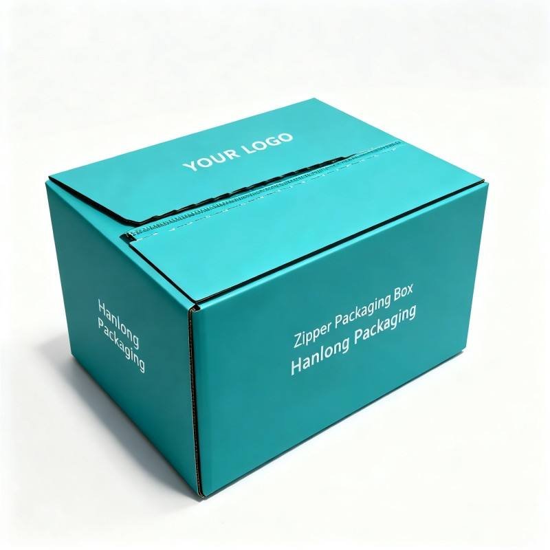 Wholesale Easy to Tear Off Paper Box High Quality Self-Adhesive Zipper Packaging Box Soy Ink Foldable Corrugated Cardboard Box - Image 6