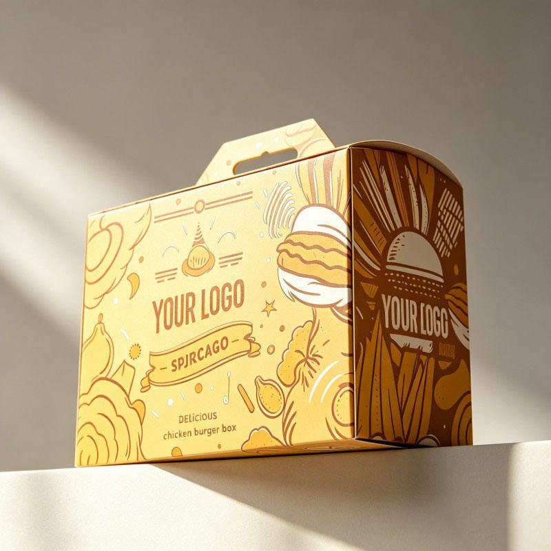 Food Grade Custom Design Fried Chicken Box Luxury Paperboard Eco Friendly Potato Chips Sandwich Box Luxury Snack Package Box - Image 4