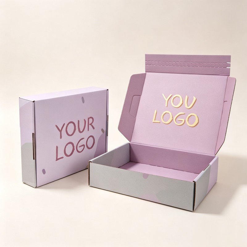 Customized Printed logo Self-adhesive Zipper Packaging Box Recyclable Clothing T-shirt Mail Box Corrugated Paper Shipping Box