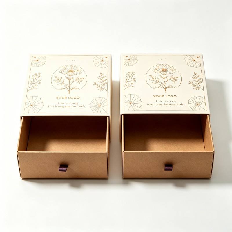 Wholesale Custom High-End Drawer-Style Perfume Gift Box High Quality Sliding Drawer Jewelry Box Soy Ink Gift Packaging Box