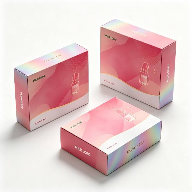 Luxury Skincare Product Craft Paper Box Custom Cosmetic Essential Oil Packaging Wholesale 3/5/10 ml Peptide Bottle Packaging Box - Image 3