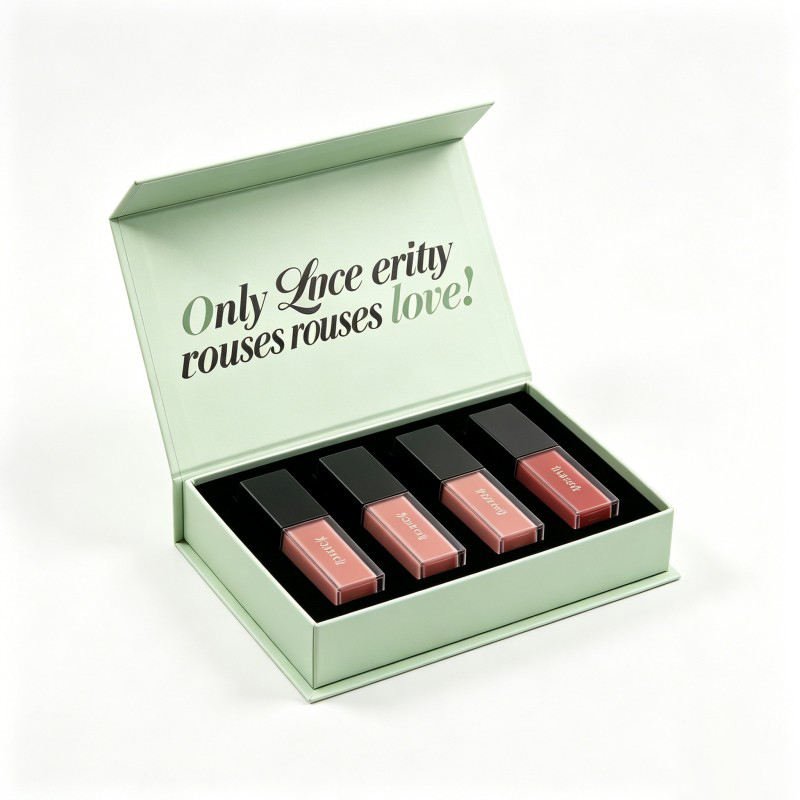 Wholesale Best-selling Lipsticks Set Paper Box Lip Liner Set Magnetic Box Makeup Set Packaging Box with Sponge - Image 5