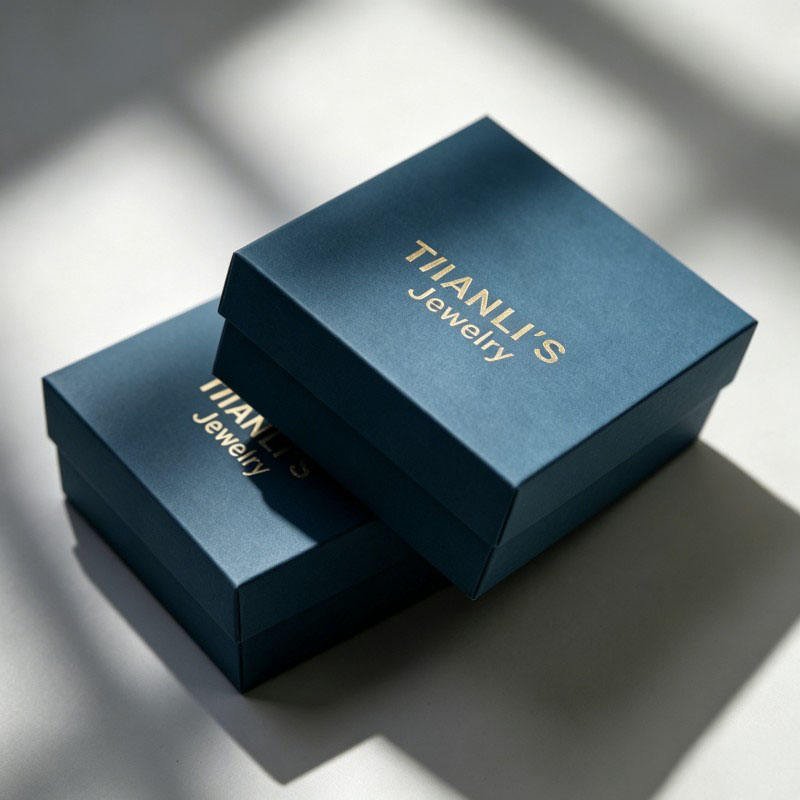 Wholesale Jewelry Gift Box Customized Rigid Cardboard Packaging Jewelry with Lining Rings and Earrings Gifts Lid and Base Box - Image 3