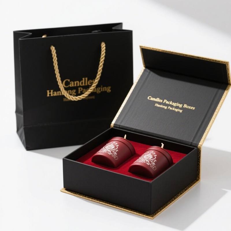 Custom Candle Box Packaging Manufacturers Supplier Eco-Friendly Scented Candle Cylinder Paper Premium Candle Jar Rigid Boxes