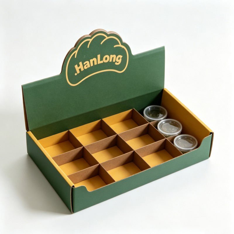 Wholesale Fast Food Dumplings Display Box Corrugated Paper Pie Packaging with Sauce Cup Takeout Display Box