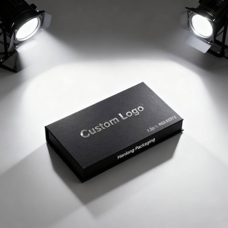 Customized Black Book Shaped Cardboard Packaging Box Magnetic Credit VIP Card Gift Box Recyclable Paper Boxes with Inserts - Image 4
