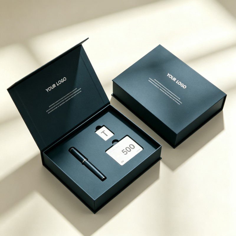 Wholesale Gift Business Card Box Magnetic Closure Packaging for Vip Card Custom High-end Bank Card Box