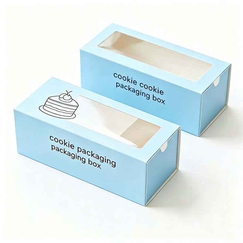 Biodegradable Dessert Drawer Box With window Recyclable Sweets Gift Moon Cake Box Cookies Bakery Cupcake Packaging Pastry Boxes - Image 5