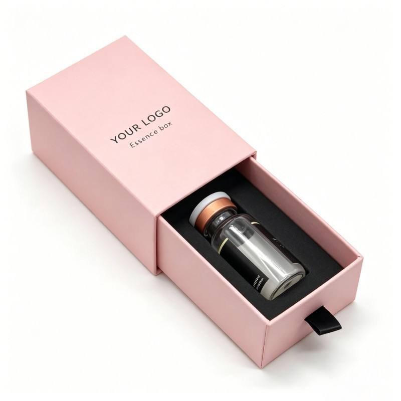 Custom 3ml 5ml 2ml Peptides Vial Bottle Drawer Rigid Paper Packaging Box With Embossing for Skincare Ampoules Peptide Packaging