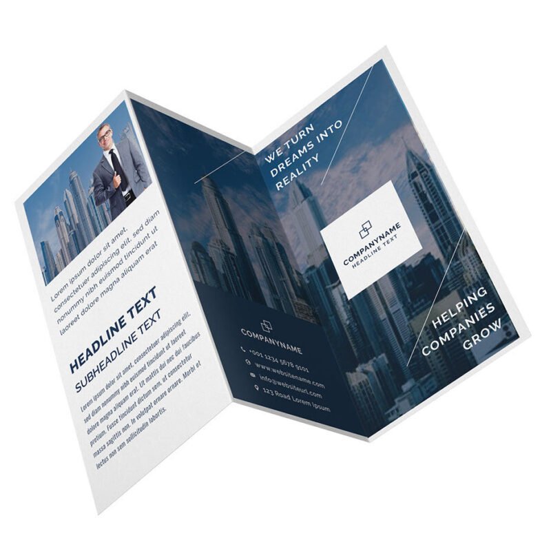Folded Trifold Leaflet Printing Promotion Printable Leaflet Flyer