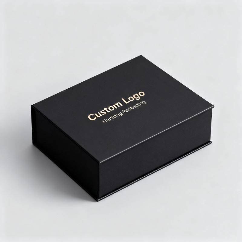 High Quality Custom Black Rigid Box Folding Personalize Packaging Cardboard Rigid Box Soy Ink Clothing Gift Box Packaging - Image 3