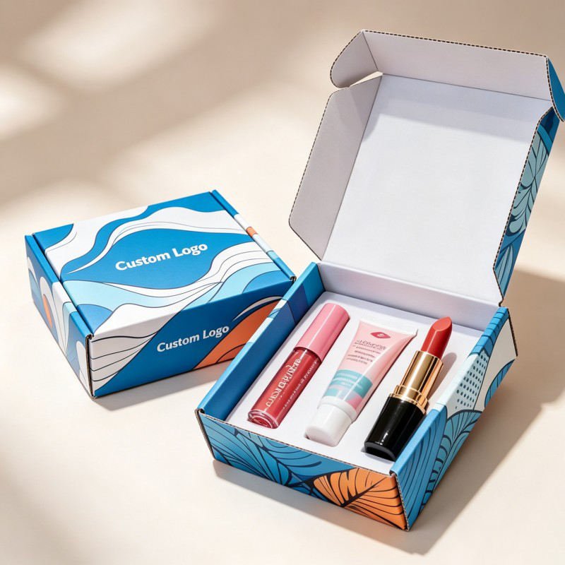 Wholesale Cosmetic Paper Box Lipsticks Set Corrugated Shipping Box Skin Care Products Mailer Box - Image 6