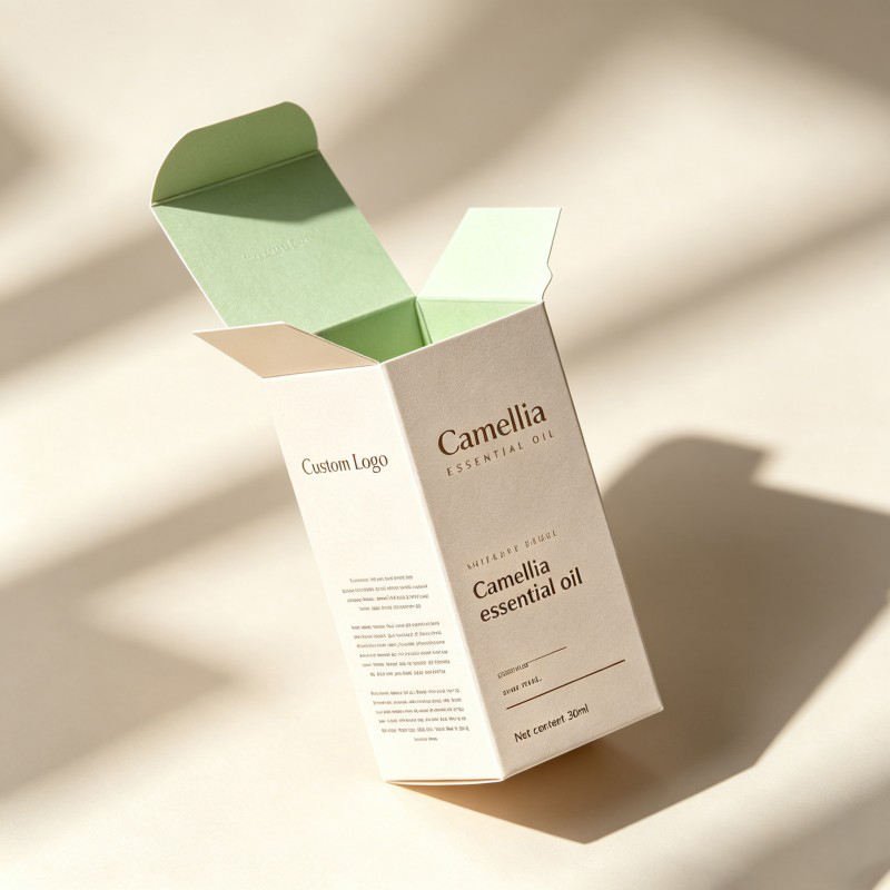 Wholesale Cosmetic Essential Oil Paper Box logo Gold Stamping  Foldable Lotion Package Skin Care Oil Packing Box
