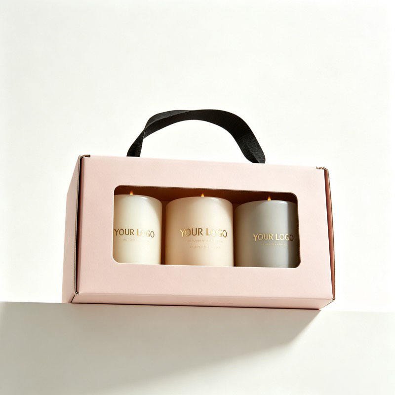Custom Design Mix scented candle package box with transparent window recyclable material candle tin box for gift - Image 5