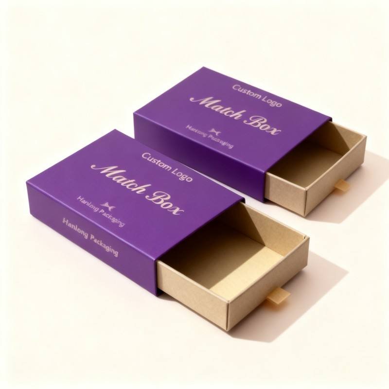 Wholesale Drawer Shaped Match Box Hot Sale Soy Ink Gold Foil Stamping Match Gift Box High Quality Match Gift Packaging Box - Image 3