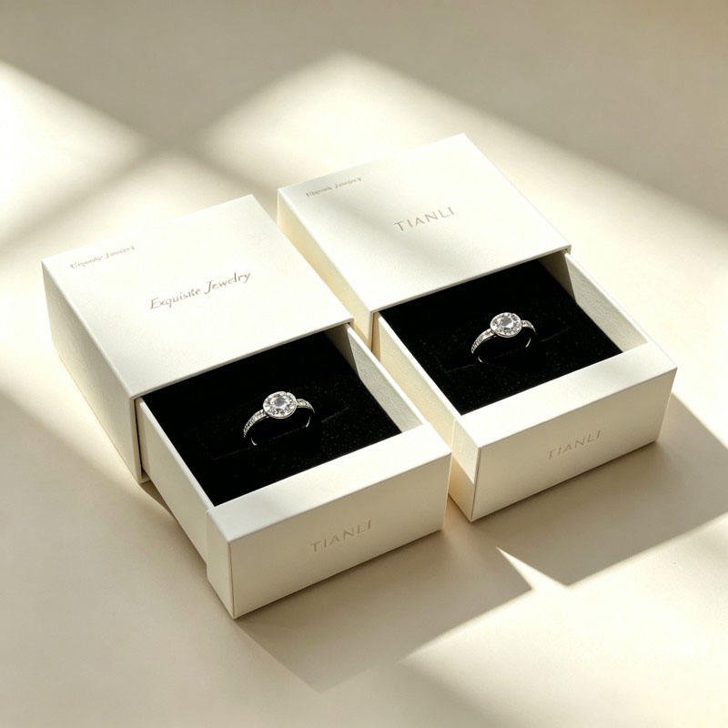 Wholesale Luxury Rings Package Customized with Foam Jewelry Hard Box with Sleeve Glasses Rings Paper Box - Image 5