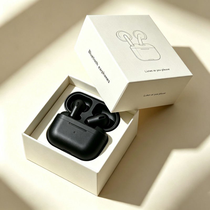 Wholesale Customized Consumer Electronics Packaging Boxes Mini Earphone Paper Box Headphone Package with Lid - Image 4