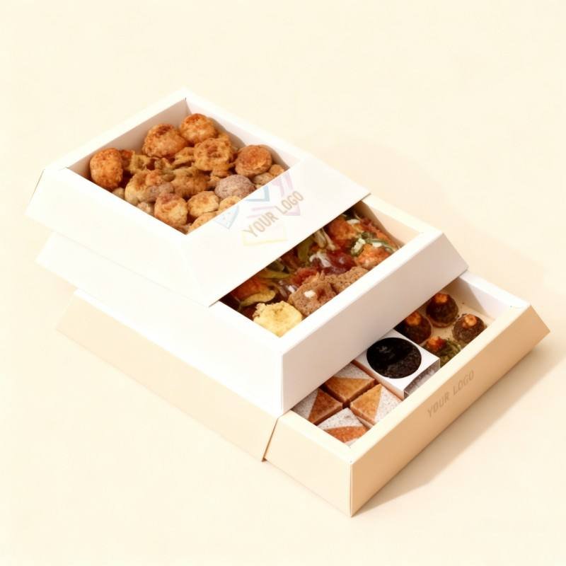 Wholesale Food Takeaway Kraft Cake Desserts Box Biodegradable Pyramid Box Packaging for Snacks Soy Ink Paper Pyramid Box - Image 4