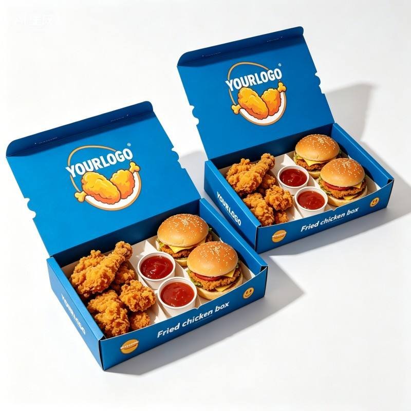 Biodegradable Take Away Food Packaging Burger Boxes Custom French Fries Catering Container Fried Chicken Boxes Sandwich Boxes - Image 5