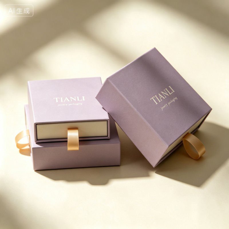 Hot Selling Customized Drawer Box for Jewelry Necklace Rings Packaging Jewelry Rigid Paper Box - Image 4