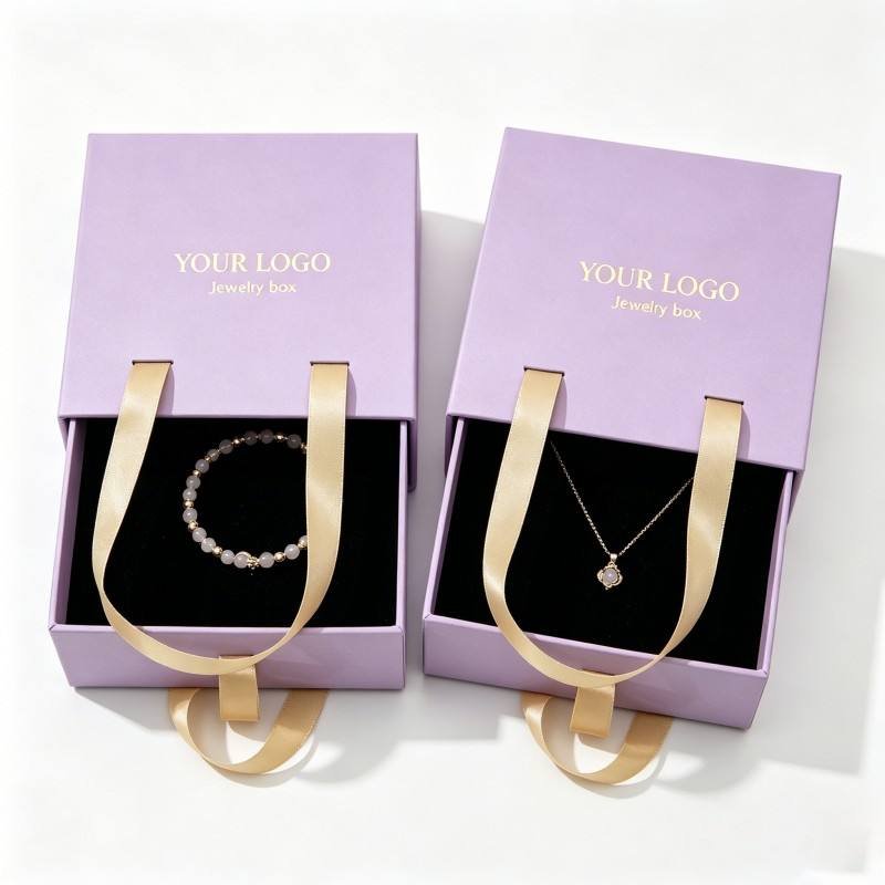 Luxury Wholesale Custom Jewelry Packaging Gift Packaging Custom Logo Printed Drawer Cardboard Jewelry Box Gift Set Packaging Box