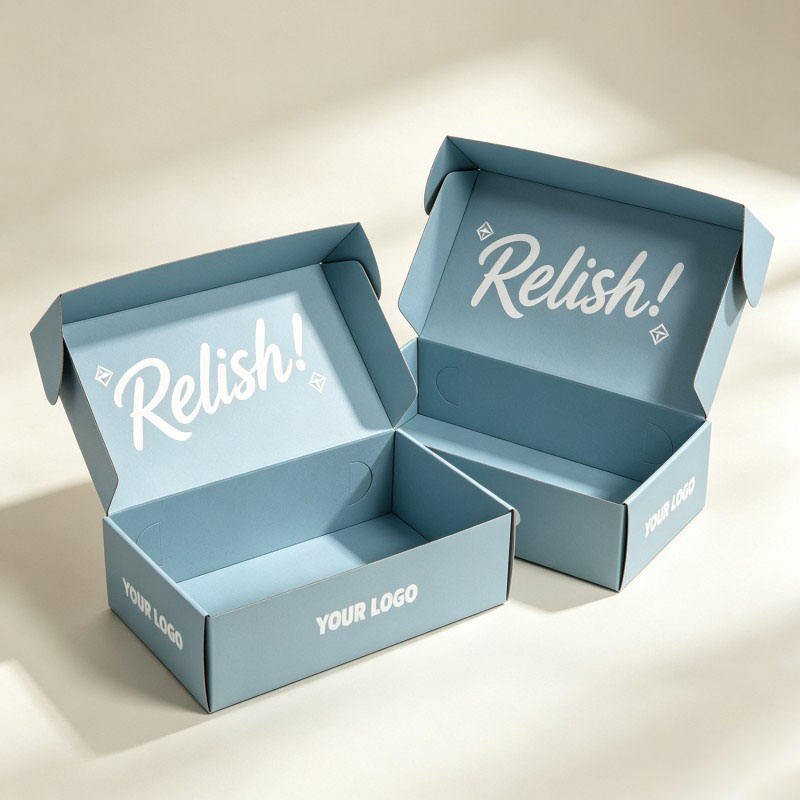 Customized logo Clothing Shipping Mail Box Eco Friendly Cardboard Gift Paper Box Foldable Double-sided Printing Packaging Box