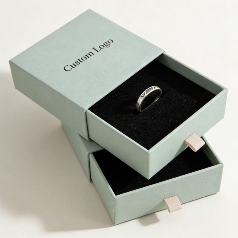Wholesale Luxury Fashion Box for Rings Drawer Jewelry Paper Box Customized Jewelry Gift Box Earrings Rings Box - Image 3