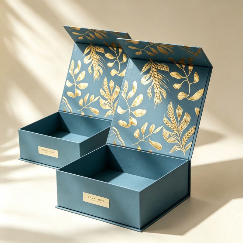 Wholesale Custom Logo Embossed Gift Box Luxury Eco-Friendly Magnetic Closure Rigid Cardboard Gift Box Soy Ink Clothing Box - Image 3