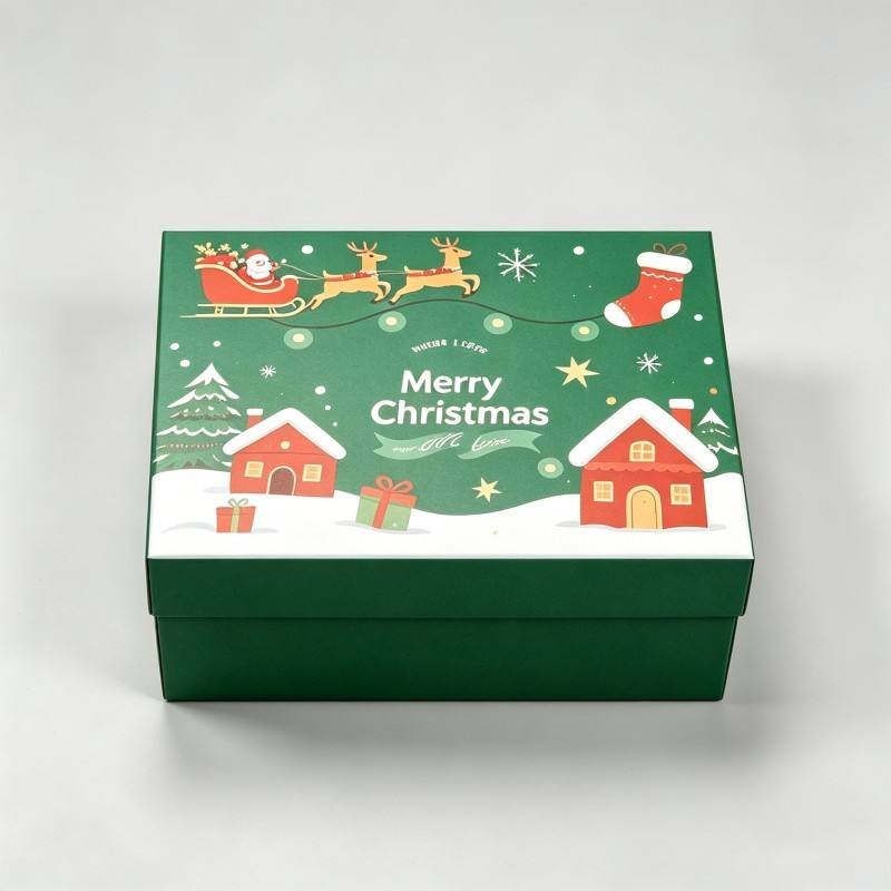 Customized Printing Lid and Base Paper Box Luxury Gift Packaging Box Recyclable Surprise Christmas Arrival Gift Box Cosmetic Box