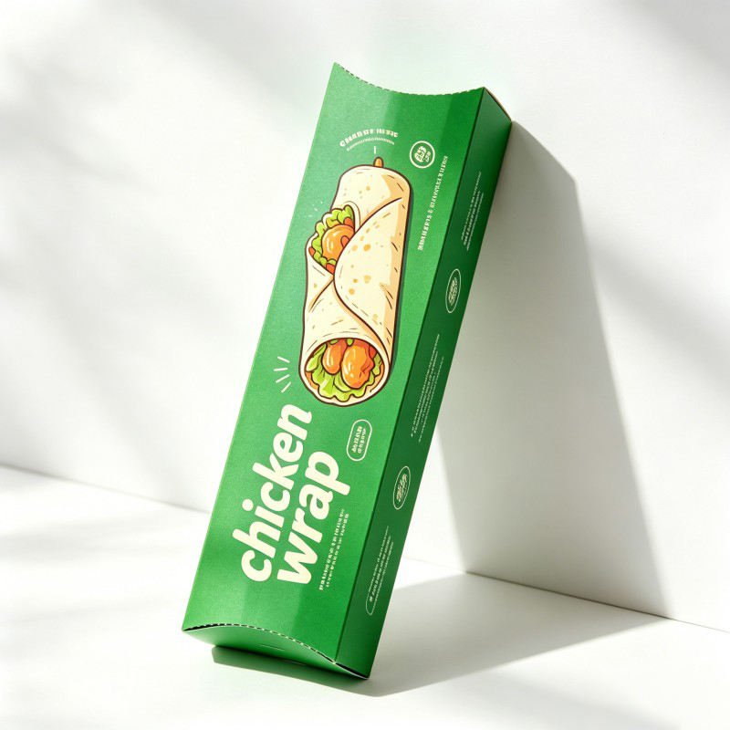 Wholesale Shawarma Chicken Roll Packaging Takeout Lunch Packaging Chicken Wrap Food Paper Box Customized Chicken Snack Box - Image 5