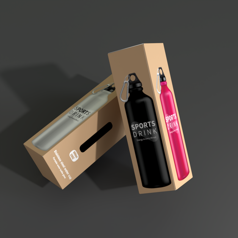 Wholesale Printed Water Bottle Paper Packaging Box Portable Water Bottle Cups for Glass Water Bottle Paper Packaging Box