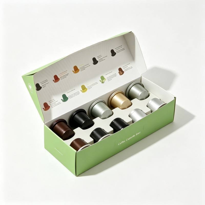 Wholesale Custom Printed Coffee Box High Quality Coffee Capsule Box Soy Ink Hot Sale Coffee Capsule Box - Image 4
