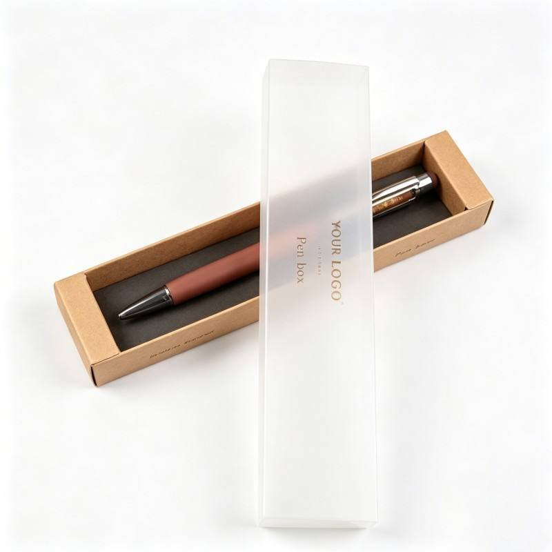 Eco-friendly Custom Luxury Pen Craft Paper Cardboard Packaging Box High Quality Ballpoint Pen Gift Box with Clear PVC Window