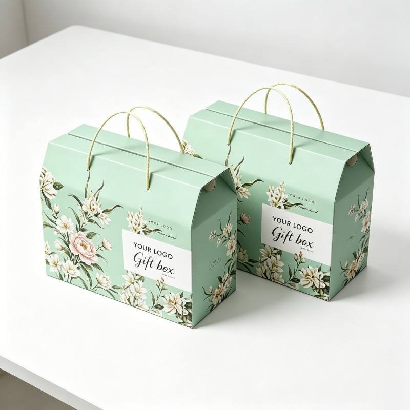 Manufacturer Fancy Custom Gift Paper Boxes for Wedding with Handle Luxury Design Rigid Gift Box - Image 3