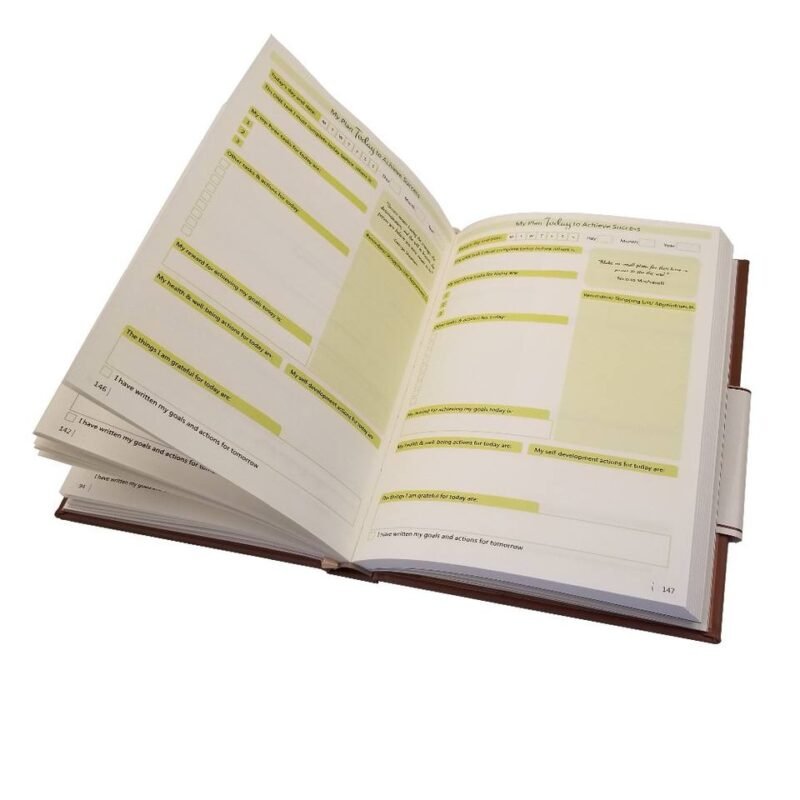 Custom A5 Journal With Elastic Strap Diary Planner PU Leather Notebook Printing