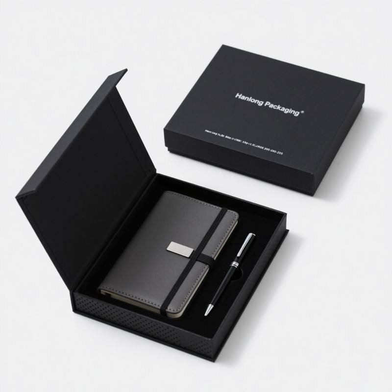 Luxury Notebook Gift Set Packaging Box Soy Ink Notebook Pen Box Package High Quality Notebook Magnetic Closure Box - Image 3