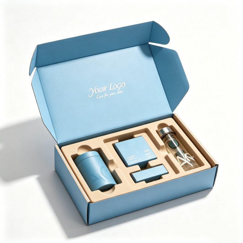 Custom Blue Color Wholesale Gift Packaging Paper Boxes Square Kraft Paper Gift Cardboard Boxes for Tea