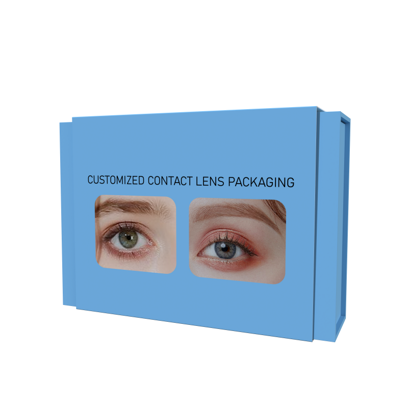 Colored Eye Lenses Package Hard Paper Box Contact Lens Cardboard Packaging Box for Eye Case With Custom Logo - Image 3