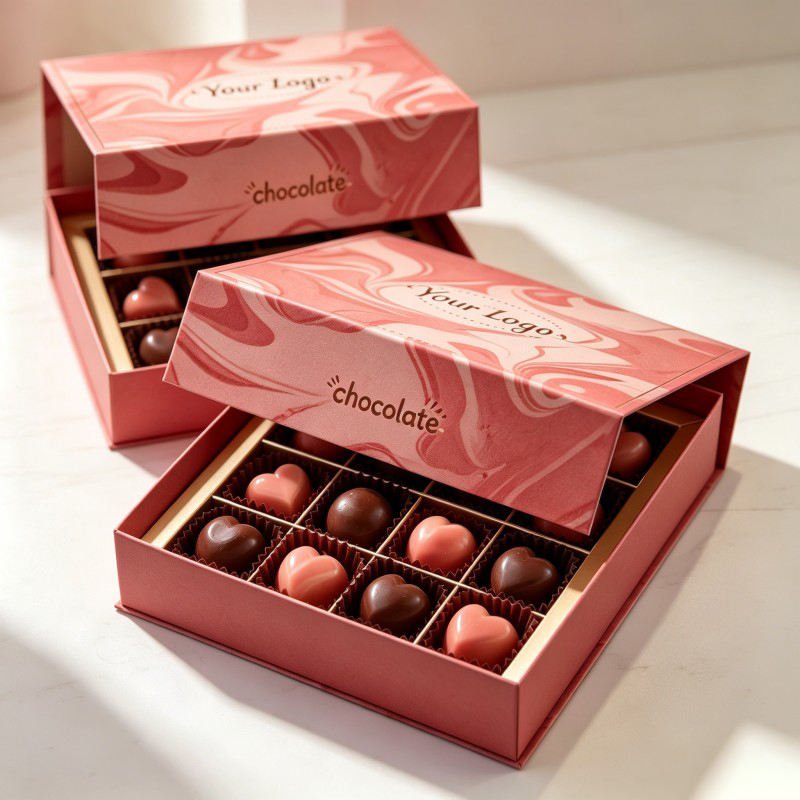 Wholesale 12 24 Chocolates Box with Divider Gifts Magnetic Closure Chocolates Gifts Boxes Customized Empty Wedding Chocolate Box
