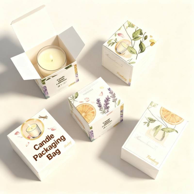 Customized Design Elegant Cardboard Box Recyclable Aromatherapy Supplies Gift Box Eco Friendly Candle Storage Paper Box