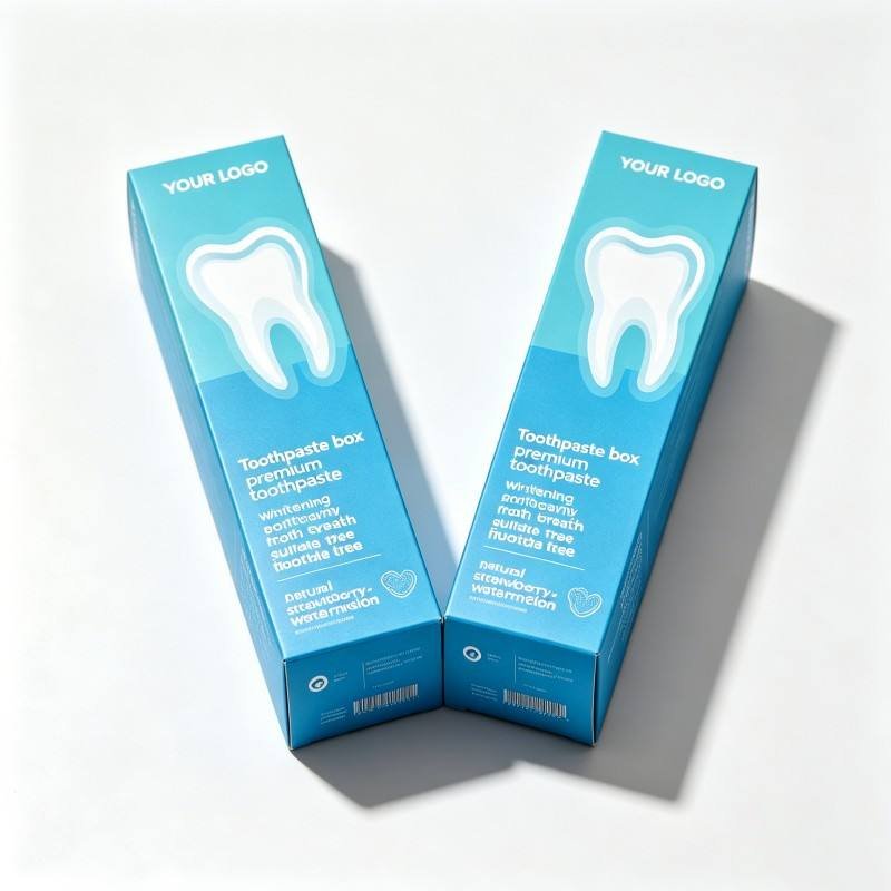 High Sale Cardboard  Toothpaste Gift Box with Purple Embossed Vanishing Printing Paperboard Material for Toothpaste Products