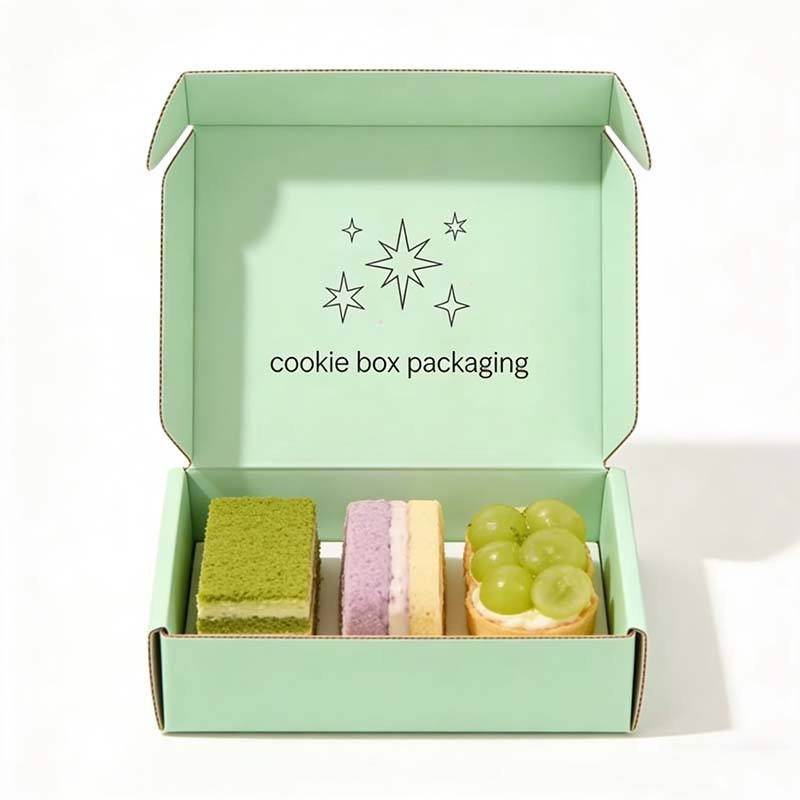Wholesale Cookie Cake Packaging Box Customized Logo Box for Cookies Cookie Box Package Soy Ink Mini Cake Packaging