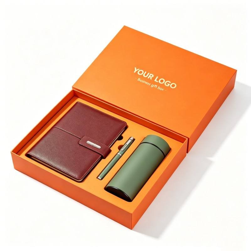 Luxury Custom Corporate Gift Set Box High Quality Business Promotional Gift Set Box Soy Ink Commemorative Gift Packaging Box